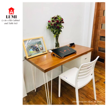 Load image into Gallery viewer, LUMI 2-in-1 Table and File Cabinet Set