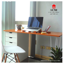 Load image into Gallery viewer, LUMI 2-in-1 Table and File Cabinet Set