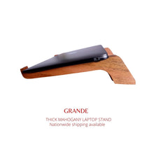Load image into Gallery viewer, GRANDE Thick Mahogany Laptop Stand