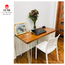 Load image into Gallery viewer, LUMI 2-in-1 Table and File Cabinet Set
